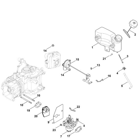 Picture of G - Carburatore, condotto carburante HD675 (HD675-3013)